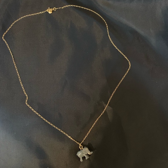 J. Crew Ceramic Elephant Pendant Long Necklace - Picture 6 of 6